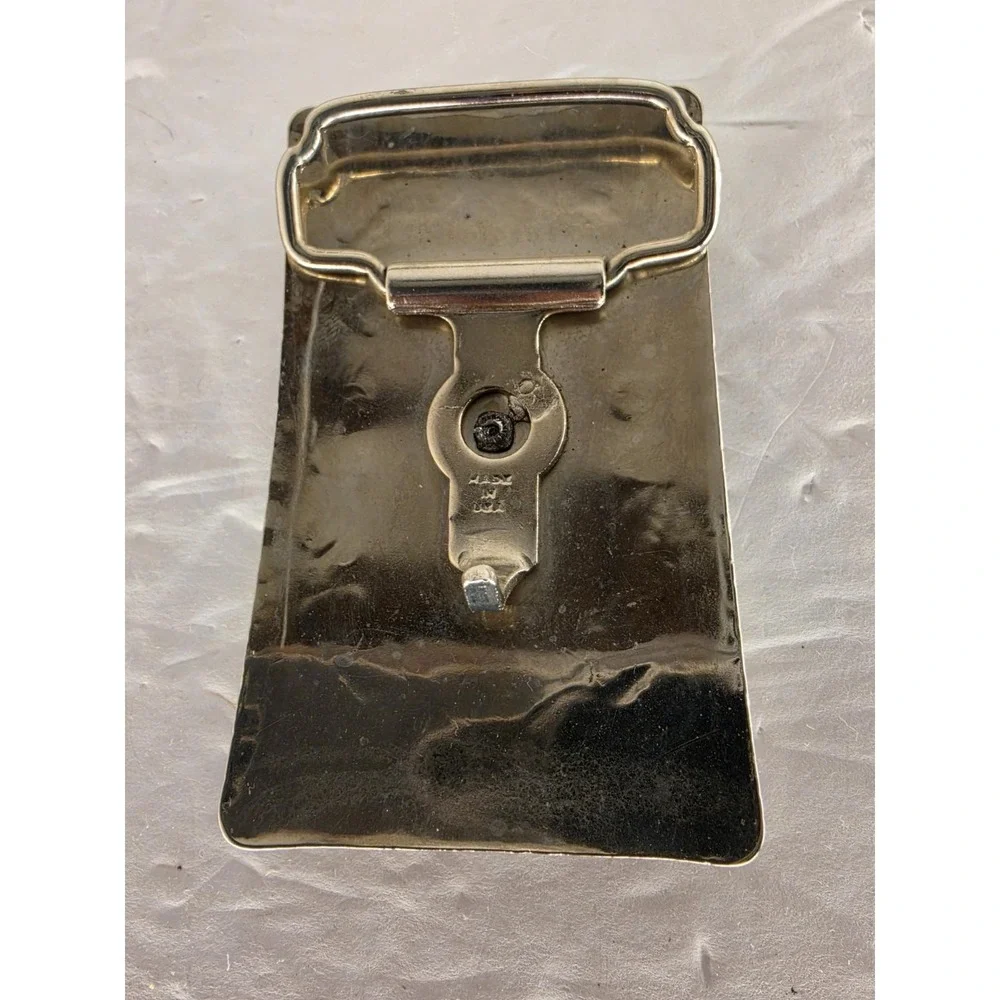 Vintage Cowboy Bucking Bronco Belt Buckle Western Rodeo Silver Tone Mexico